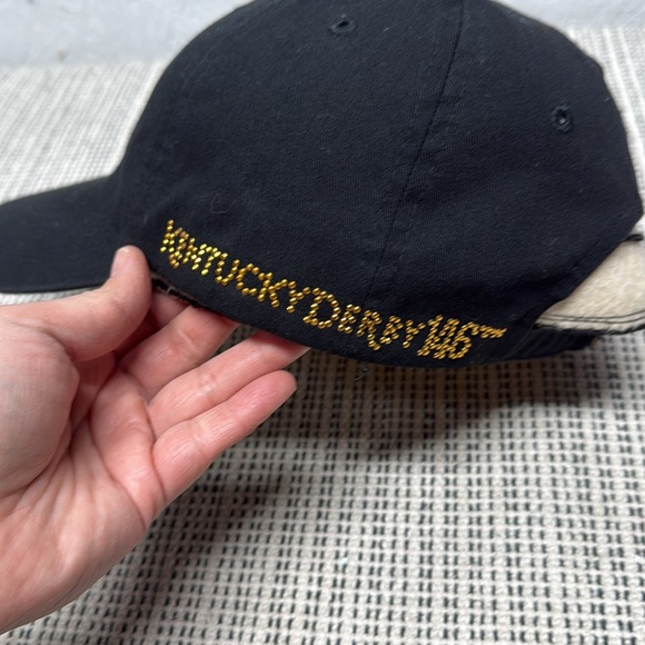 Kentucky Derby 146 Black Cap with Embellished Design one size adjustable - Picture 2 of 6